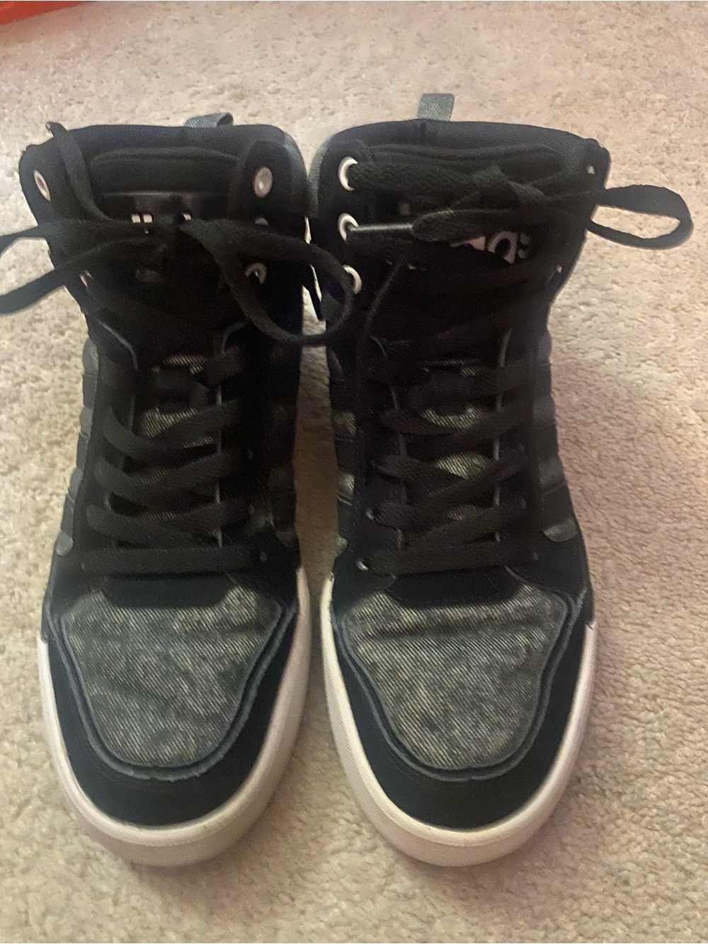 Adidas Men's Black High-Top Sneakers